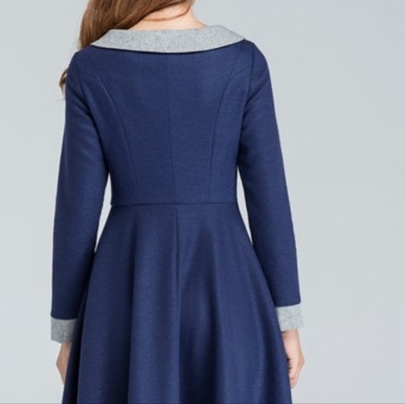 Blue and Grey Dress - Picture 4 of 5